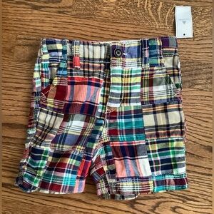 NWT Madras Gap Plaid Baby Shorts
